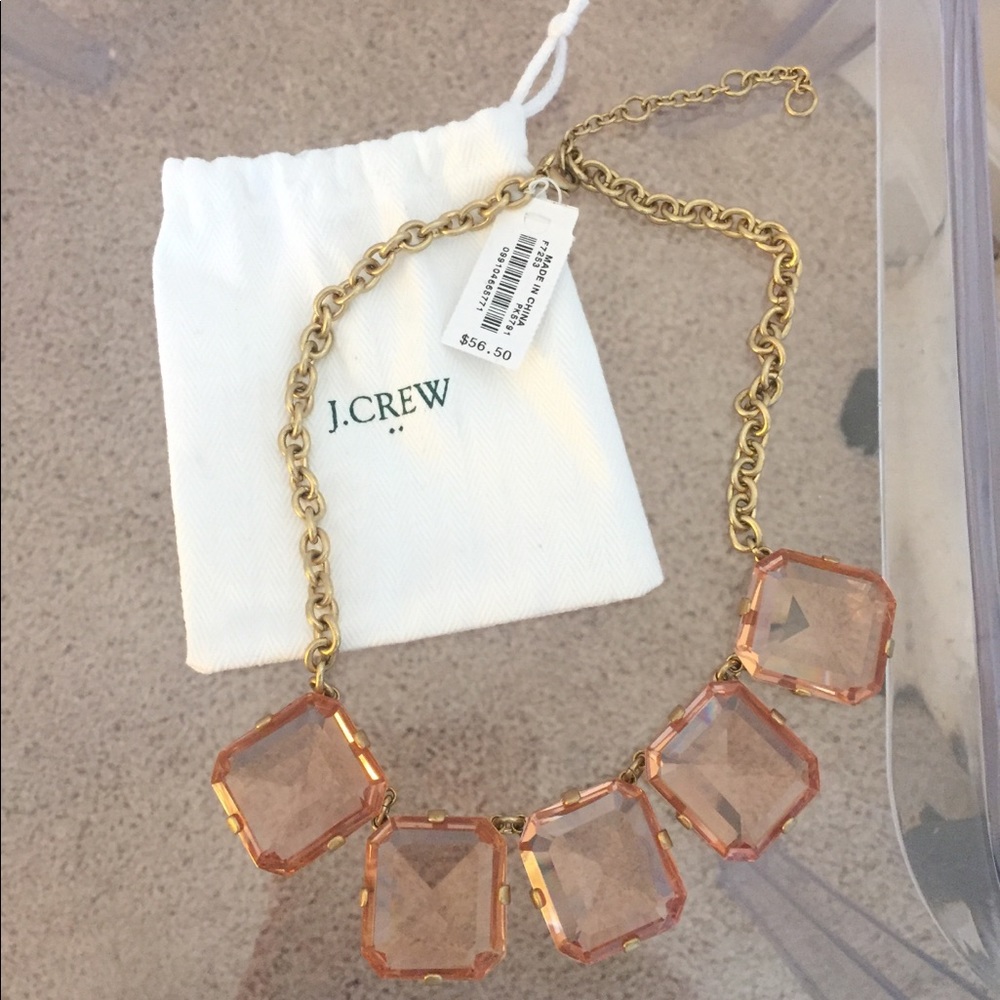 NWT J. Crew Statement Necklace Rose Gold